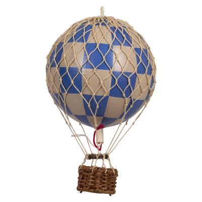 Montgolfière 8,5cm Carreaux Bleus