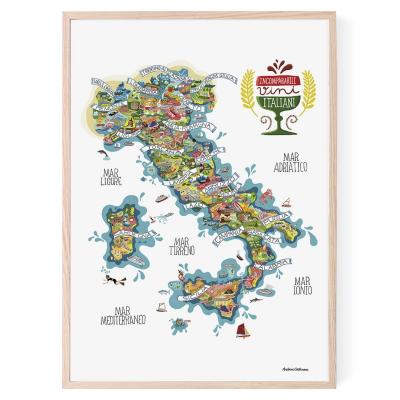 Affiche Italy Wine 50x70cm