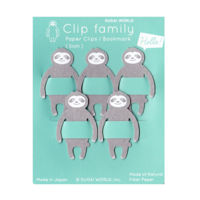 Clip Family Paresseux x5 marque-pages 