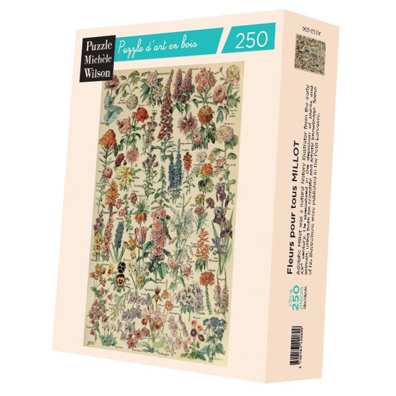 Puzzle d'art en bois FLEURS POUR TOUS de Adolphe Millot - 250 pièces