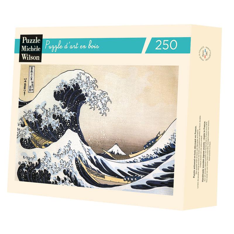 Puzzle d'art en bois LA VAGUE Hokusai - 250 pièces