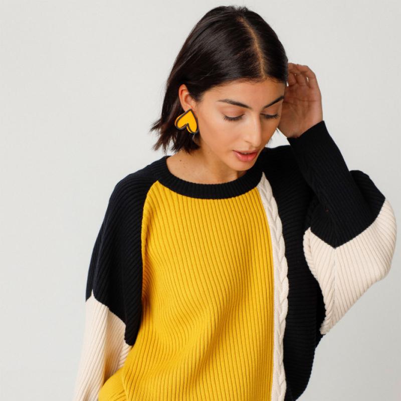 Pull BALENE-GOTS jaune