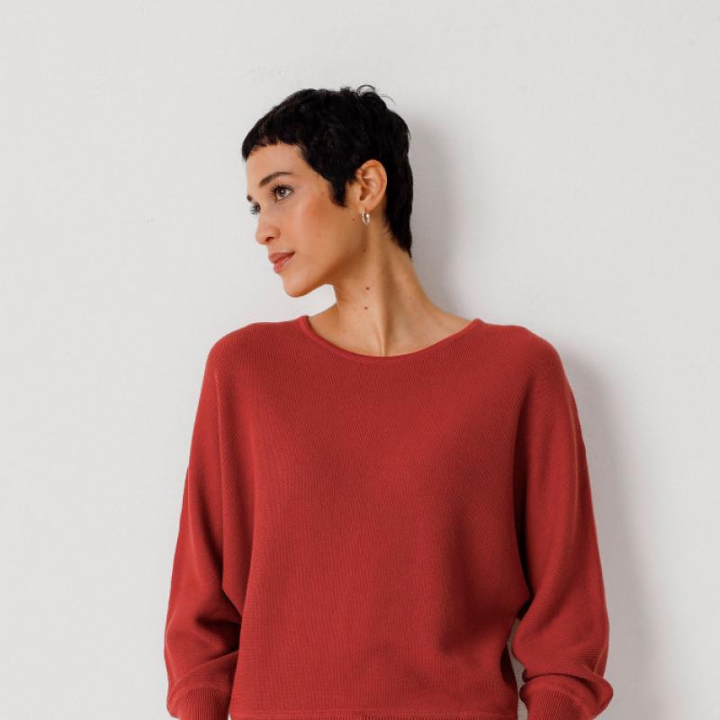 Pull IBAR-GOTS rouge tuile