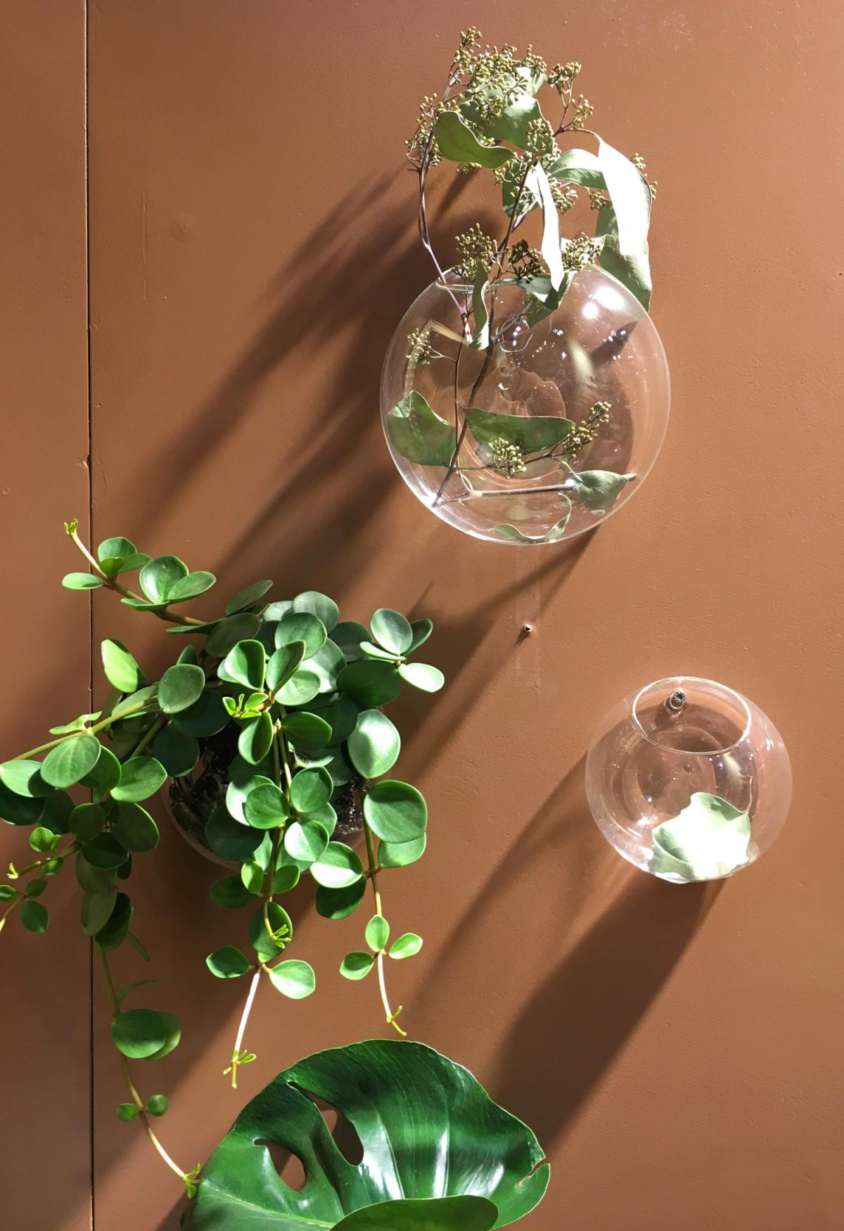 Vase mural, transparent, verre Ø12,5xH8,5 cm Bloomingville