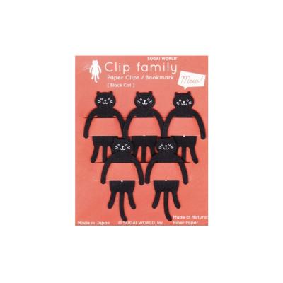 Clip Family Chat noir x5 marque-pages