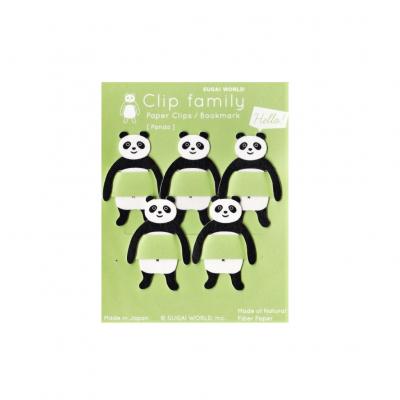 Clip Family Panda x5 marque-pages 