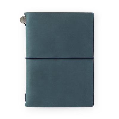 Traveler's Notebook Kit de démarrage Couverture Cuir Bleu, taille Passeport