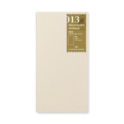 Traveler's Notebook 013 Carnet blanc papier fin