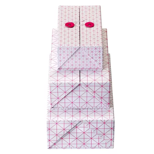 Boîte de rangement, motif rose