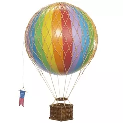 Montgolfière 18cm arc-en-ciel
