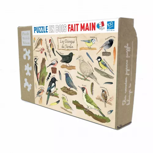 Puzzle en bois LES OISEAUX DU JARDIN 100 pièces