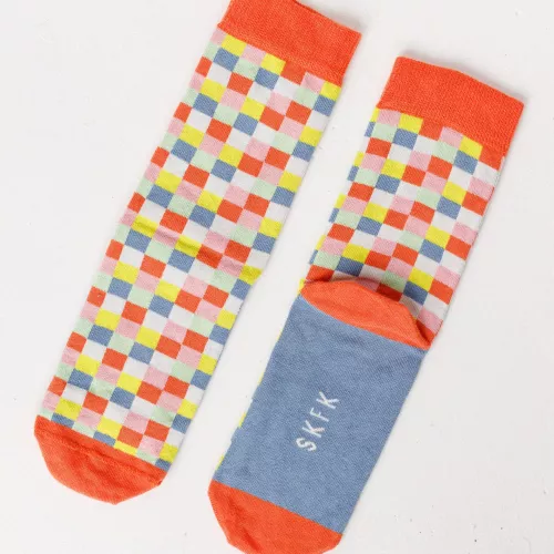Chaussettes EPEL damier multicolore