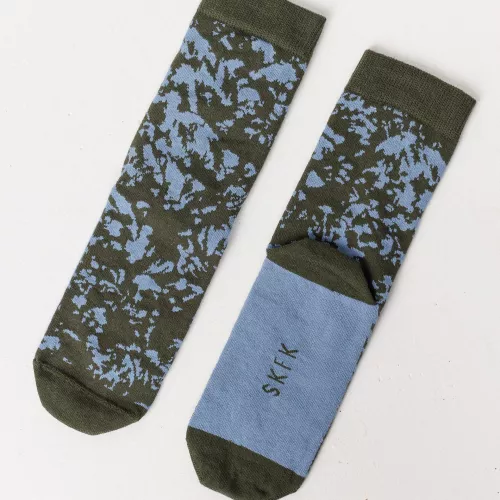 Chaussettes EPEL camouflage vert et bleu