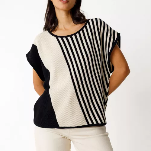 Pull AINHOA-GOTS noir et blanc