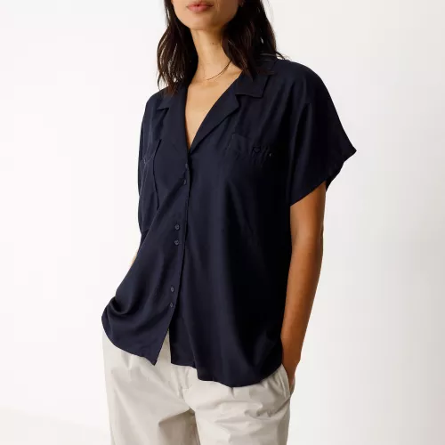 Chemise ELKE bleu marine