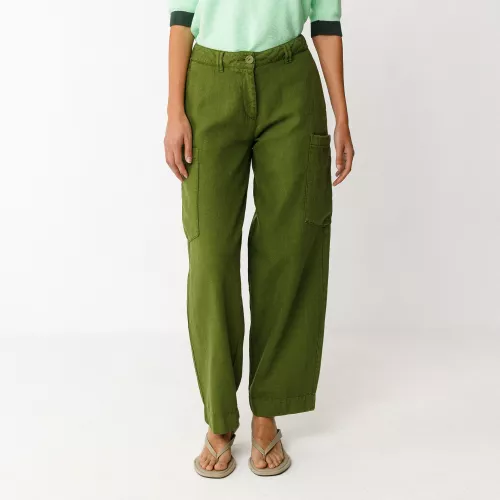 Pantalon METXE vert avocat