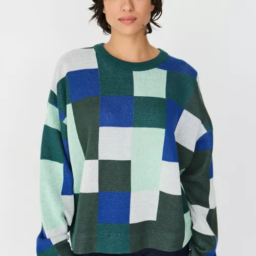 Pull MAULE-GOTS motif Big Pix vert foncé