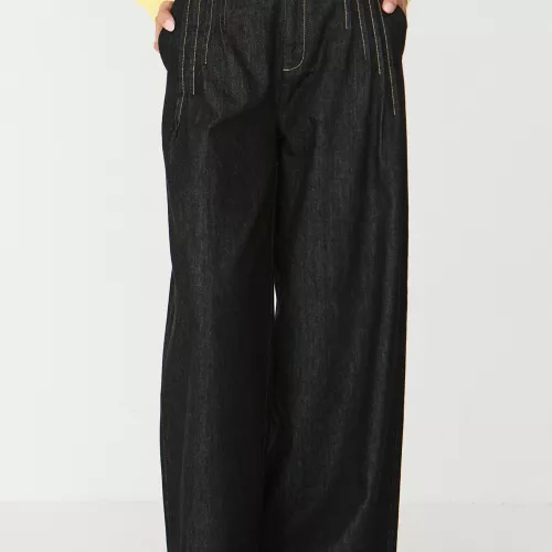 Pantalon AMALUR-GOTS jean noir