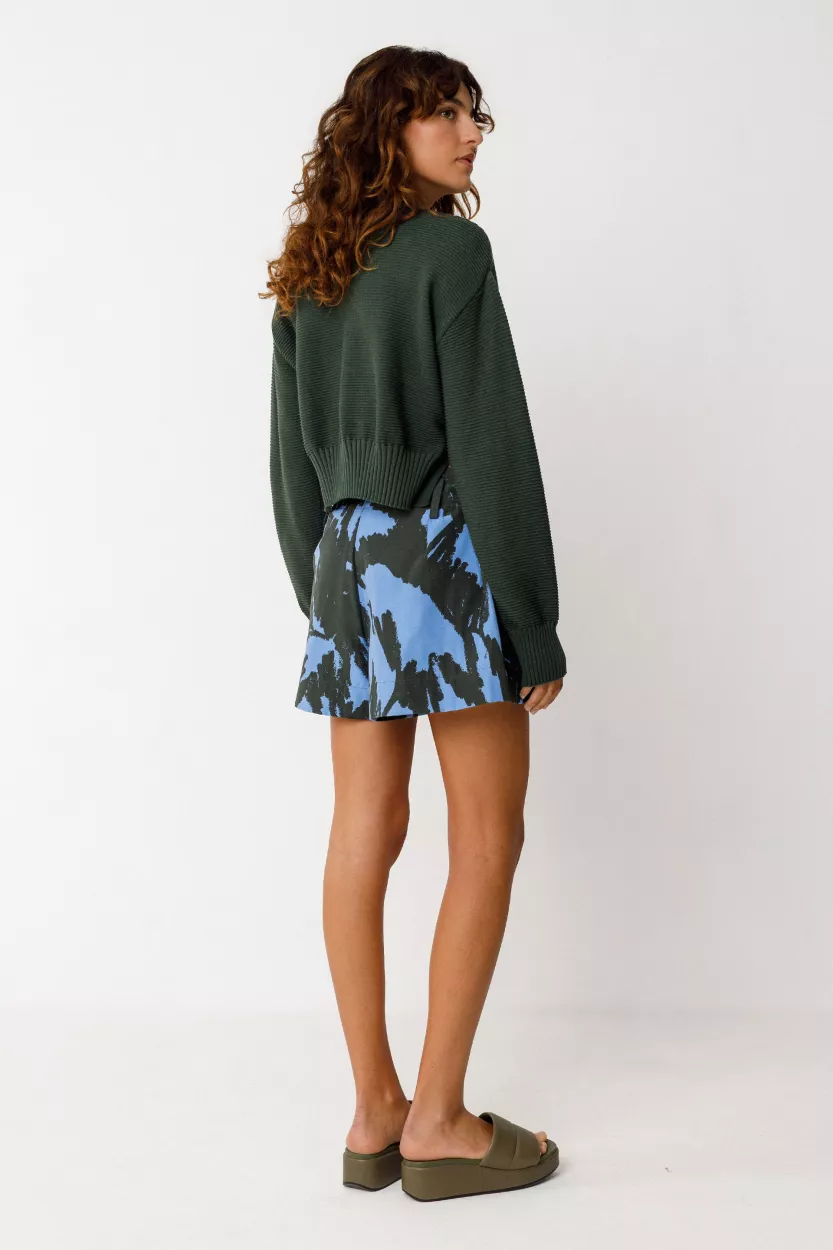 Gilet court BELENE-GOTS vert kaki foncé – vue 4