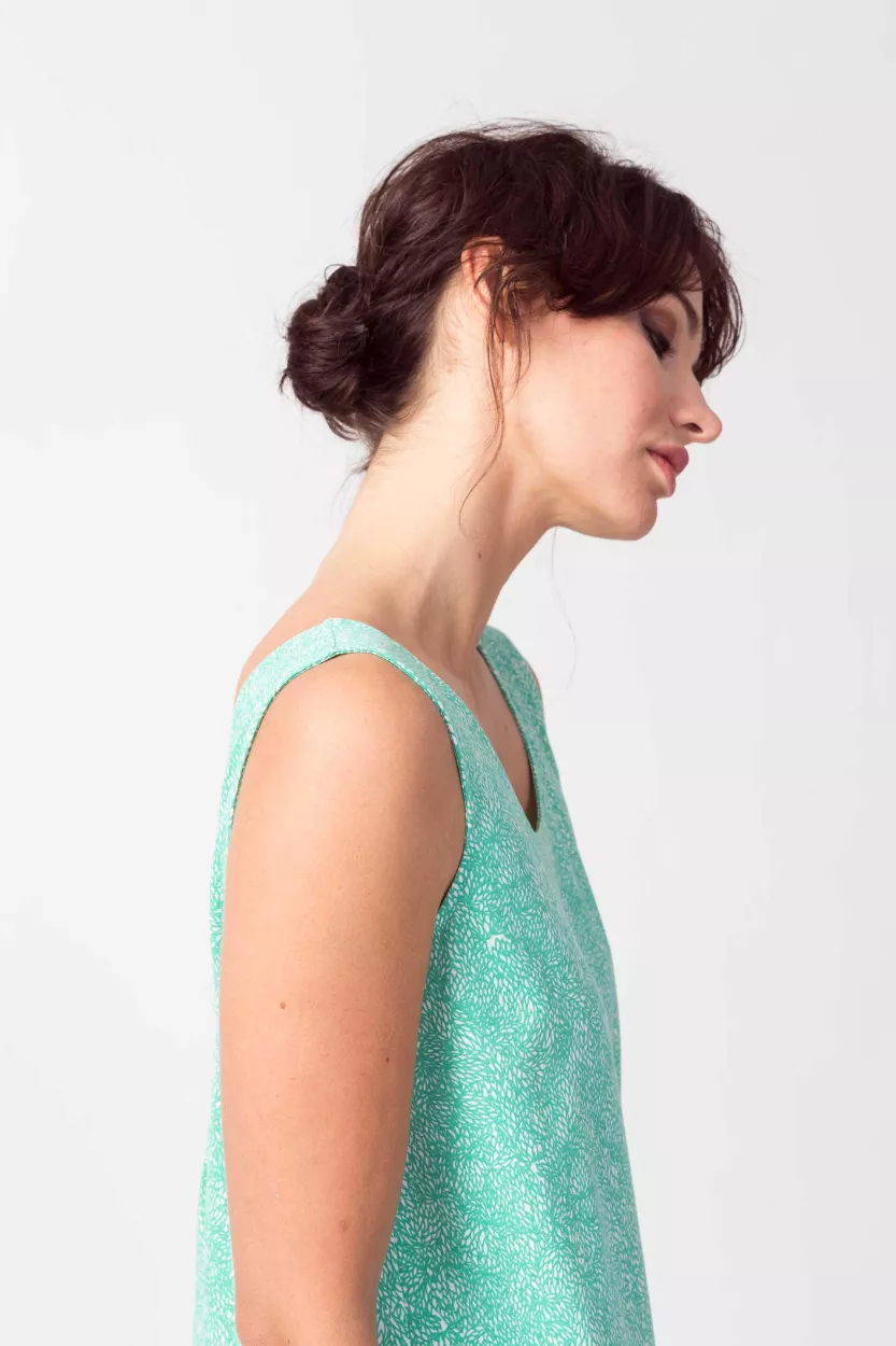 Robe AIZANE impimé floral vert – vue 2