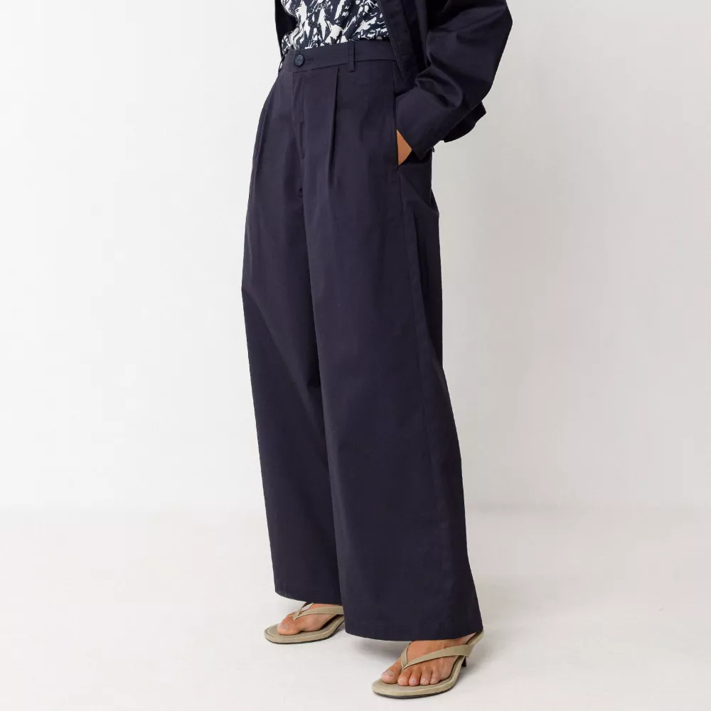 Pantalon ENA-GOTS bleu marine – vue 2