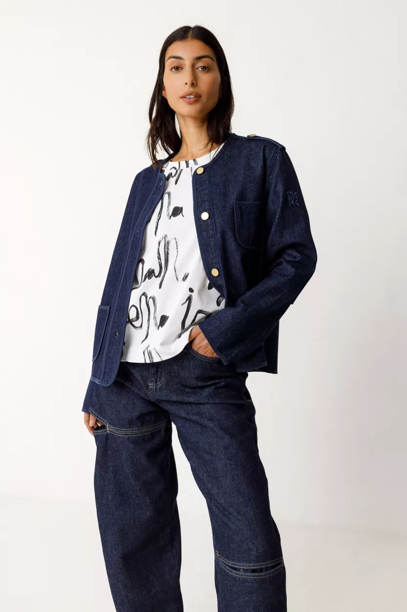 Veste AIKU jean foncé – vue 4