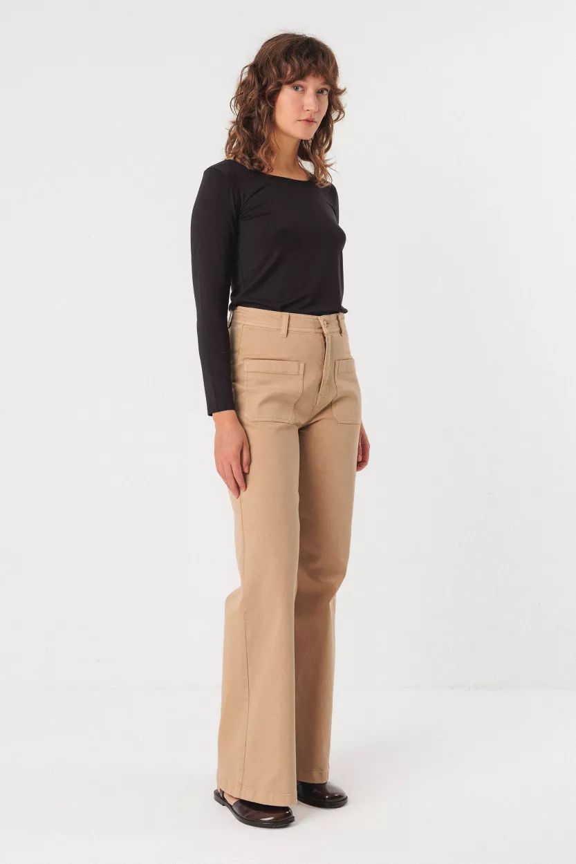 Pantalon LAKHA beige – vue 2