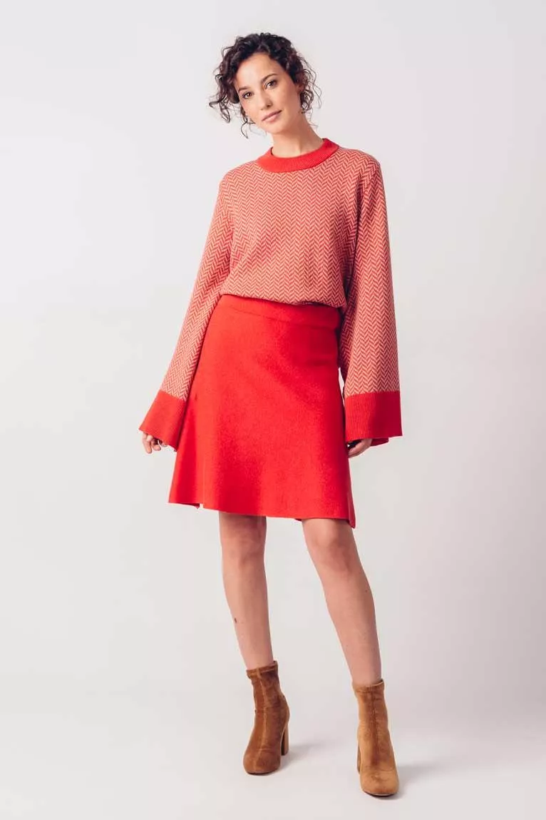 Jupe TIRTSA rouge – vue 3