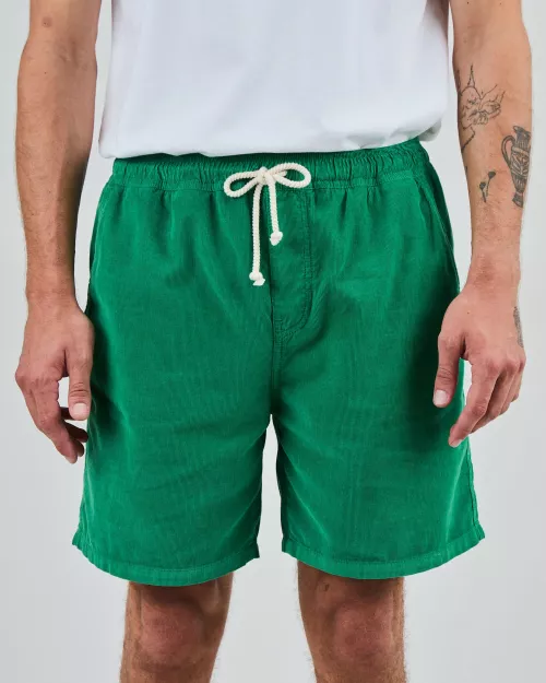 Short Homme en velours milleraies fin vert