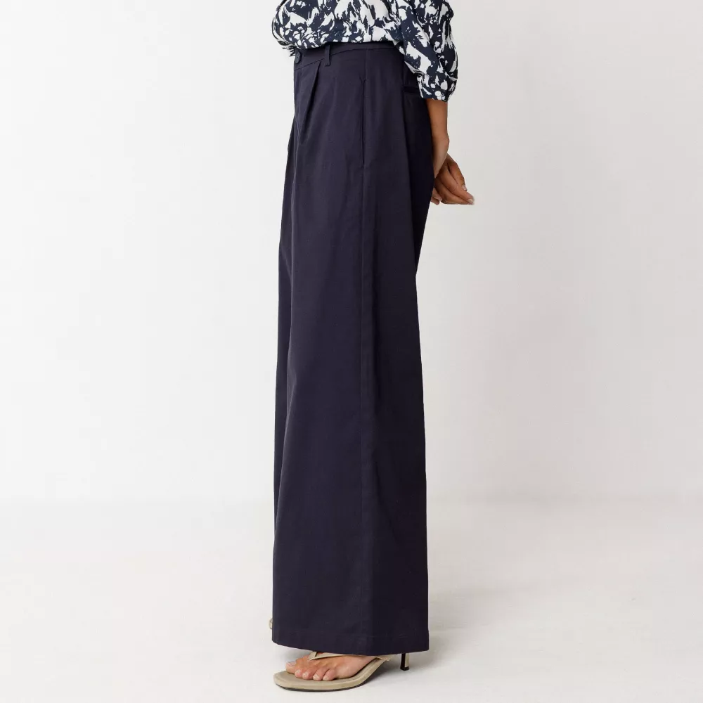 Pantalon ENA-GOTS bleu marine – vue 3