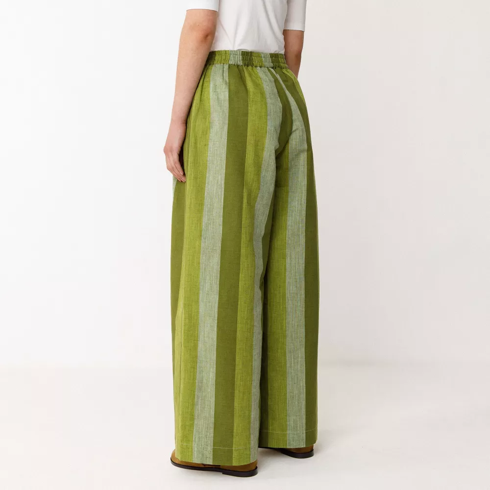Pantalon LUR motif Stripes vert – vue 2