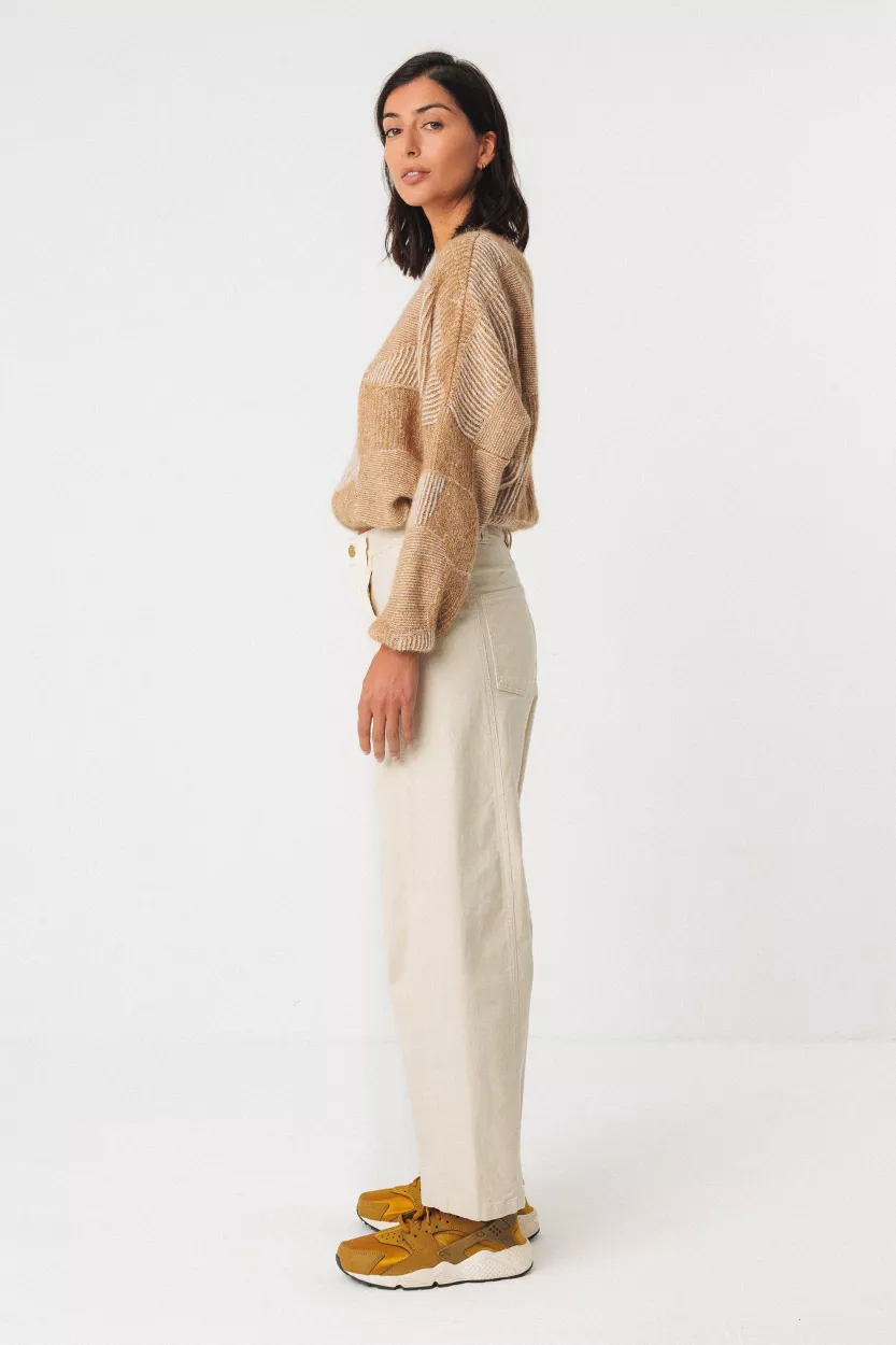 Pantalon NARKUE crème – vue 3