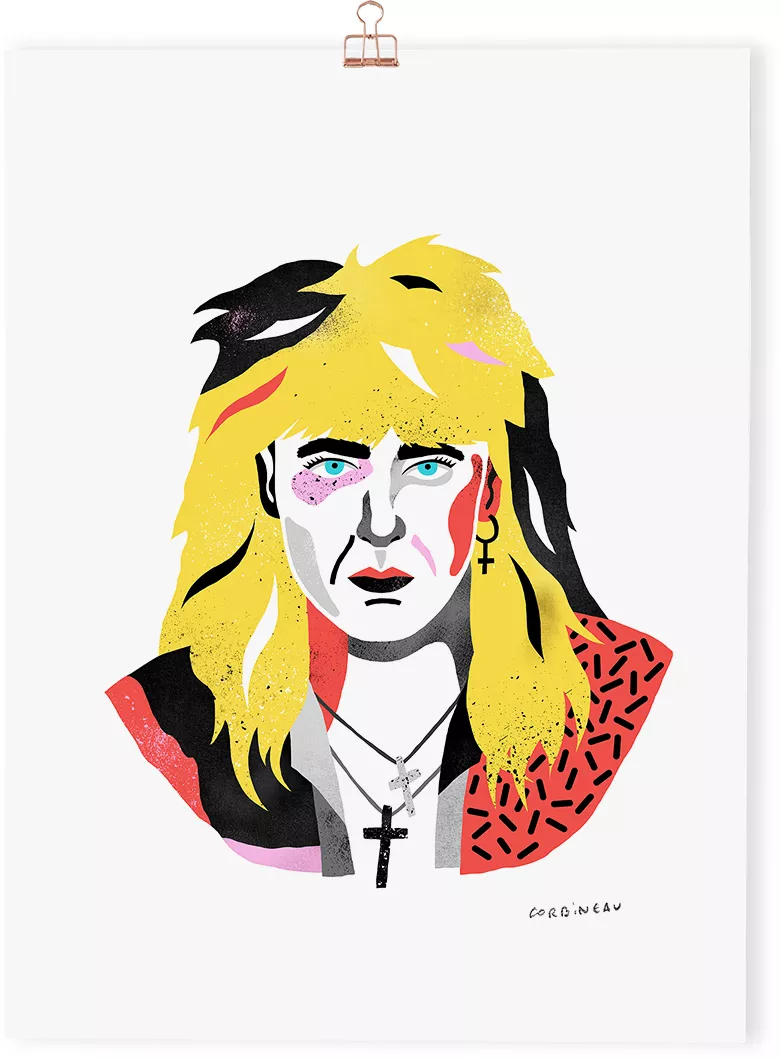 Portrait Joe Elliott - DEF LEPPARD - Antoine Corbineau 30x40 cm – vue 3