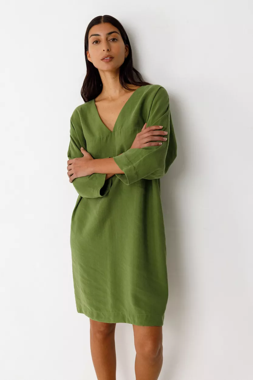 Robe NIKOLE vert avocat – vue 2