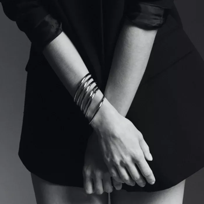 Bracelet AN-O Rhodium Argent – vue 2