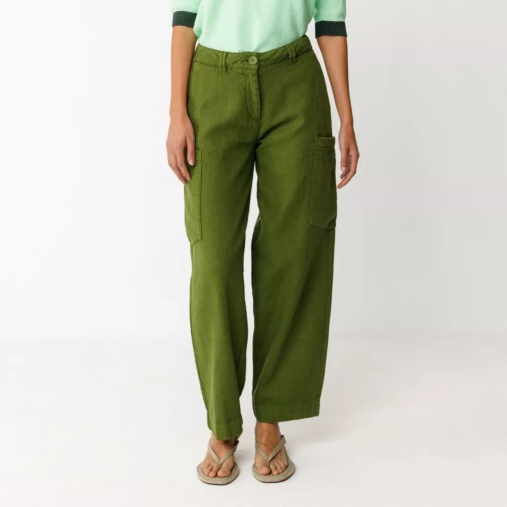 Pantalon METXE vert avocat