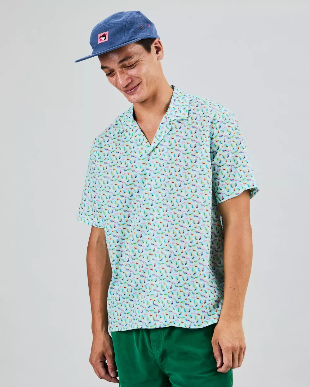 Chemise Homme Aloha MARBLES bleue