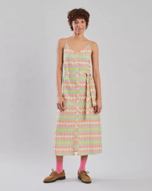Robe à bretelles Aloha WAVY STRIPES pastel