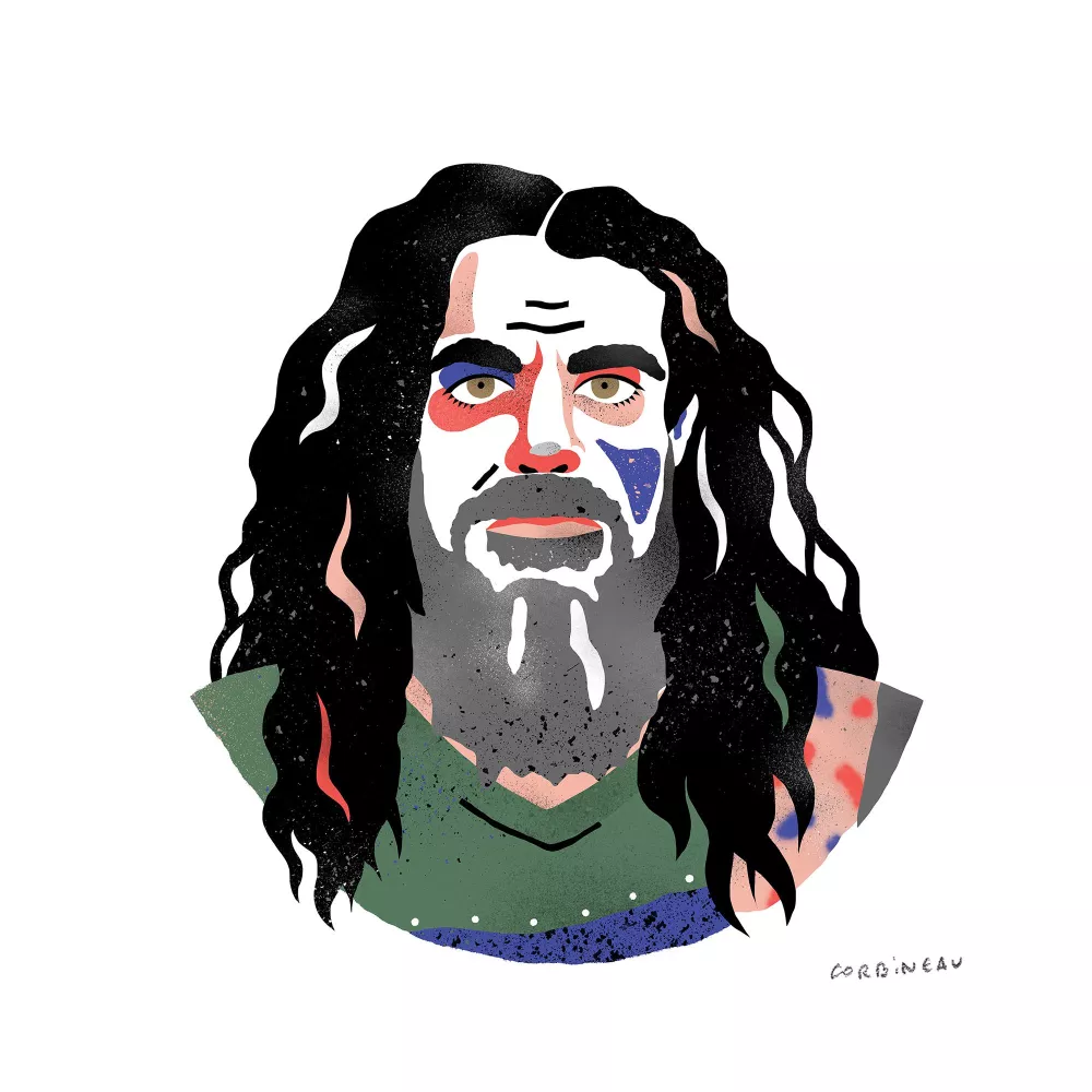 Portrait Tom Araya - SLAYER - Antoine Corbineau 30x40 cm