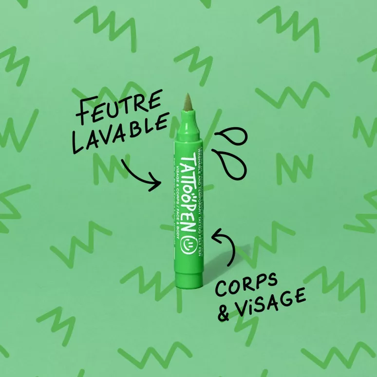 Feutre de tatouage temporaire TATTOOPEN Vert – vue 3