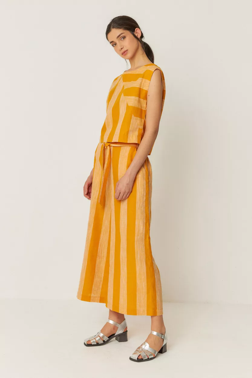 Top LESIA rayures oranges – vue 2