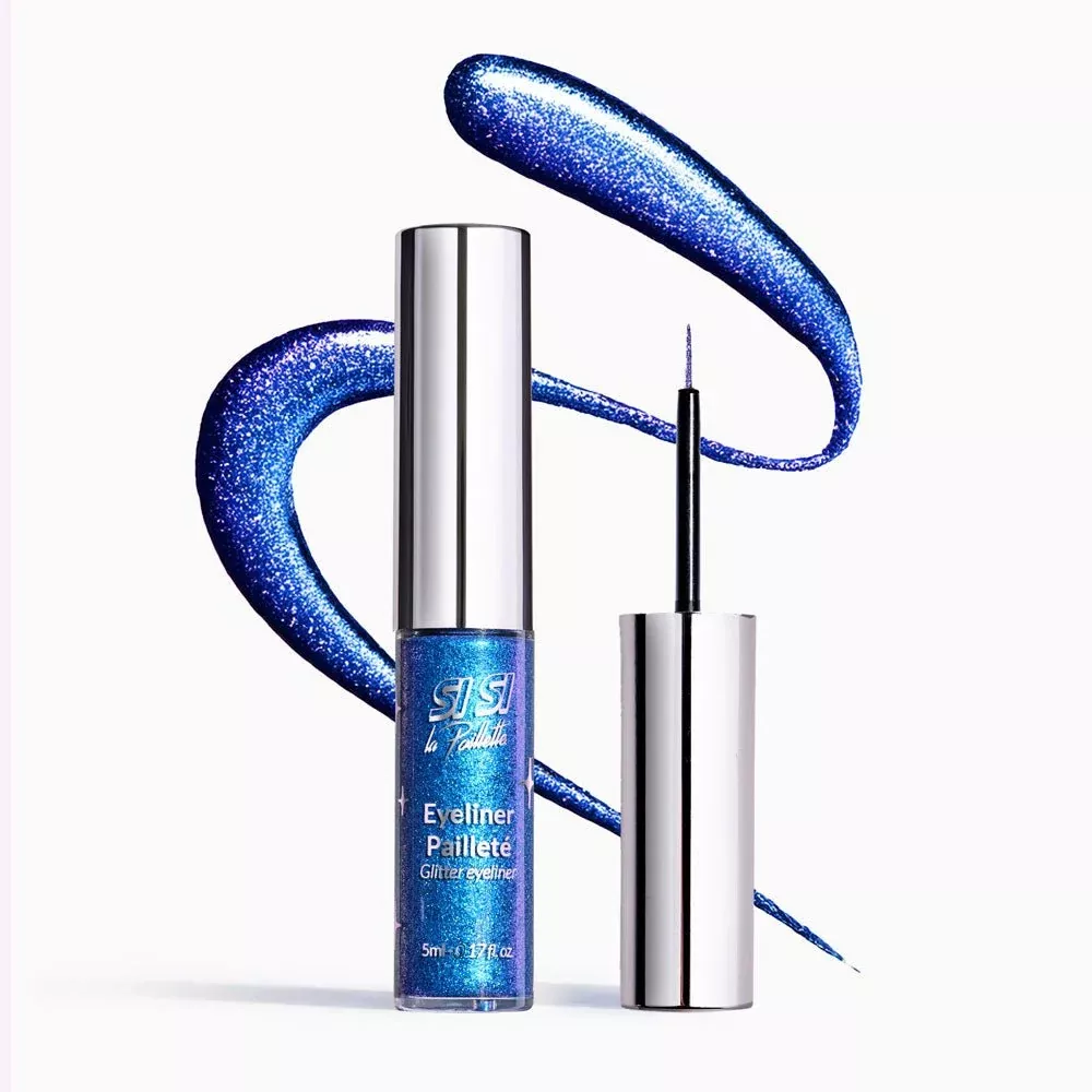 Eyeliner Pailleté Bleu Électrique
