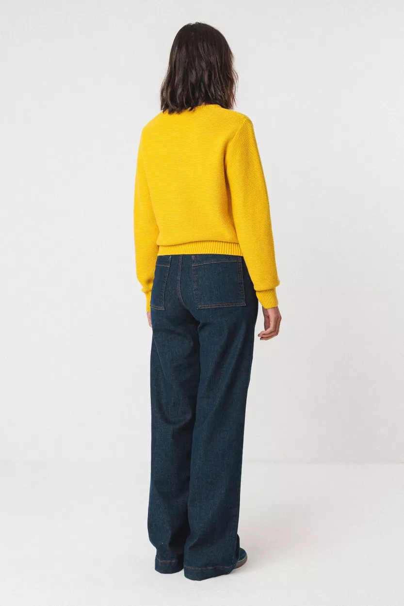 Pull IRADI jaune – vue 3