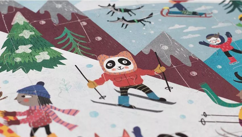 Puzzle LET'S GO TO THE MOUNTAIN, 36 pièces, réversible – vue 4