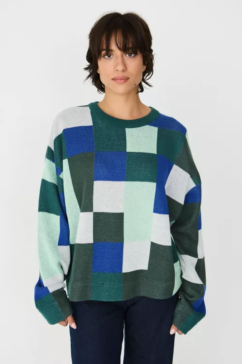 Pull MAULE-GOTS motif Big Pix vert foncé