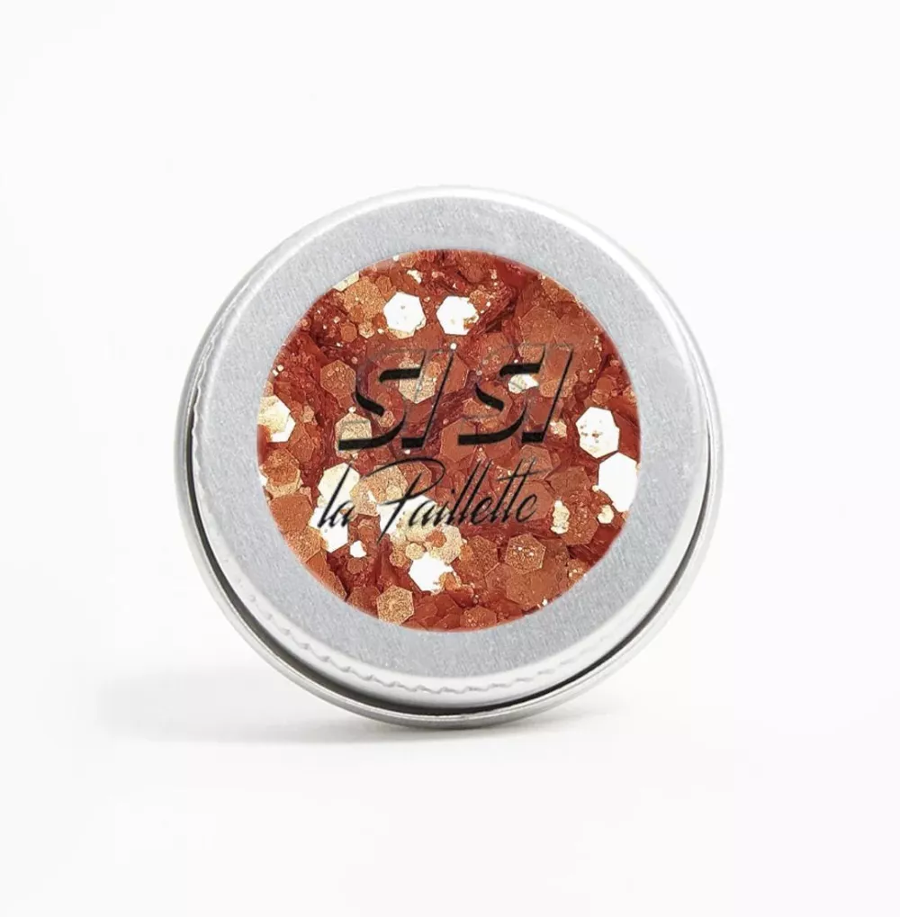 Paillettes biodégradables Cuivre Moustache - gamme Pure