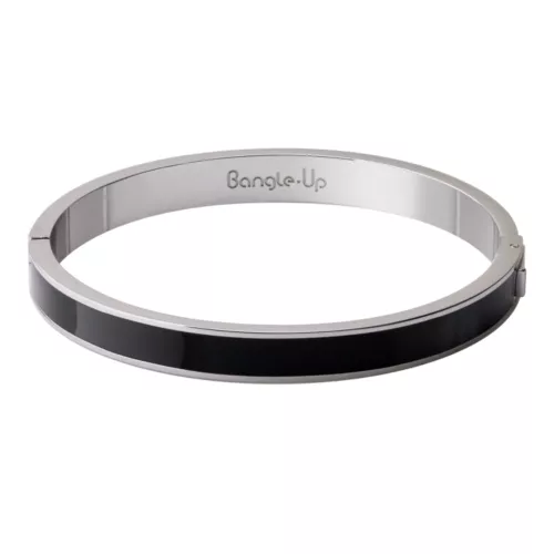 Bracelet BANGLE Rhodium Argent et Noir