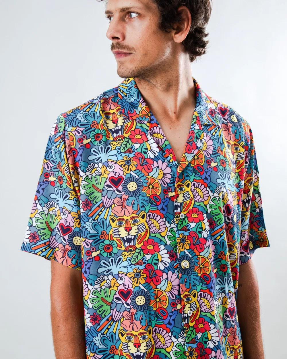 Chemise Homme Aloha ASIS PERCALES TUTTI FRUTTI multicolore