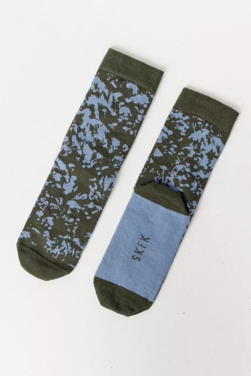 Chaussettes EPEL camouflage vert et bleu
