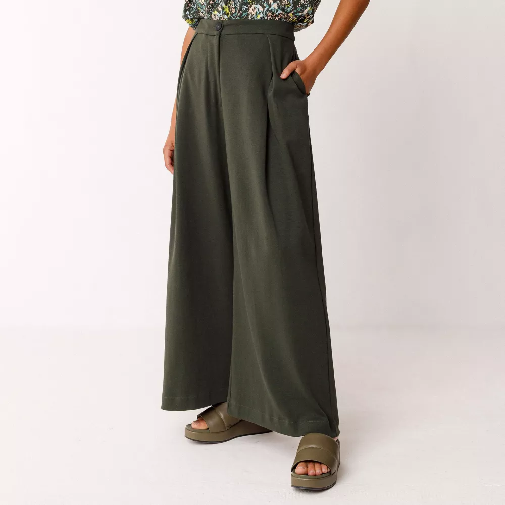 Pantalon MOIRA-GOTS vert kaki foncé – vue 2